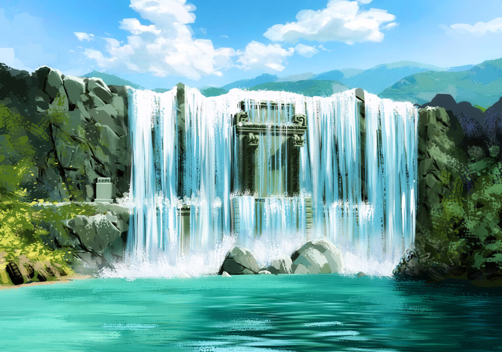 Tempio azzurro in Mini escape