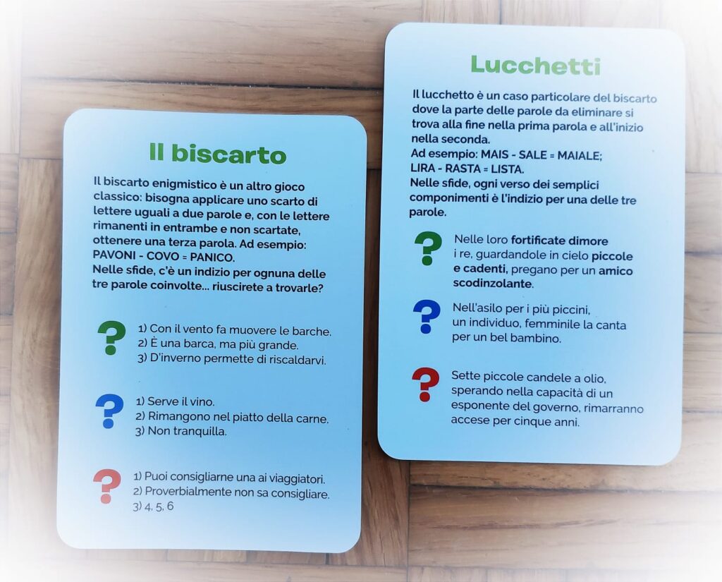 L'evoluzione della stessa sfida nei Parolieri