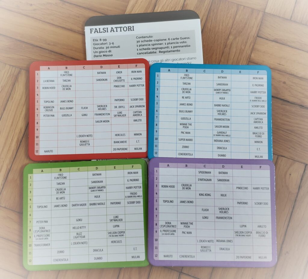 Carte Copione con Testo