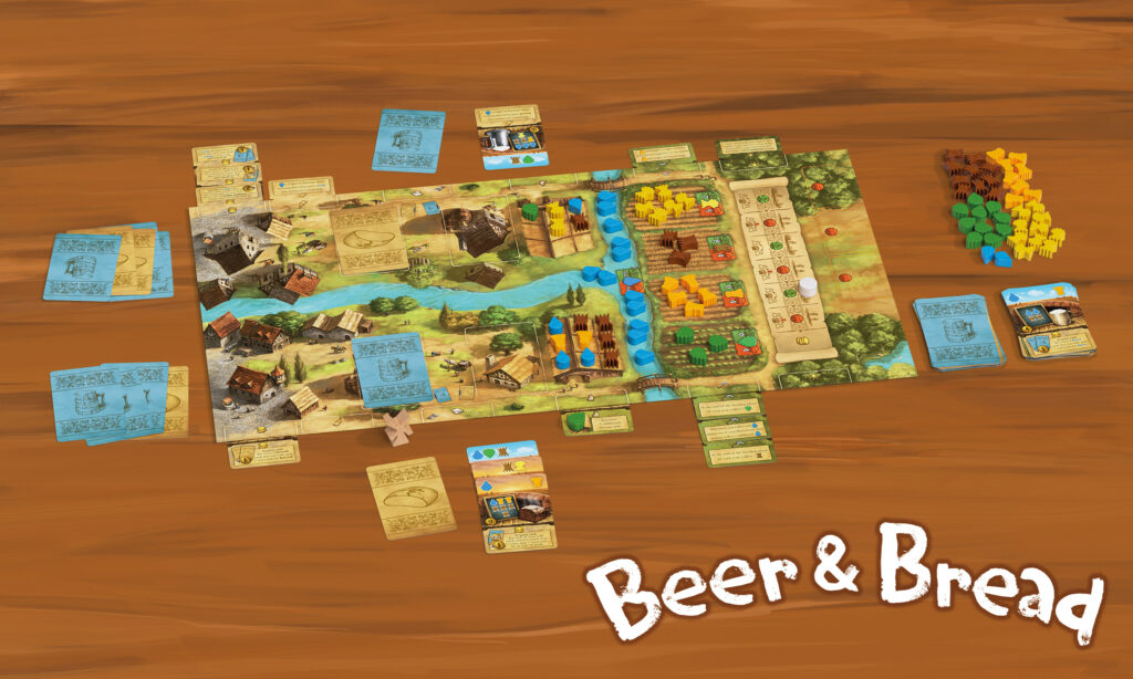 beer and bread setup