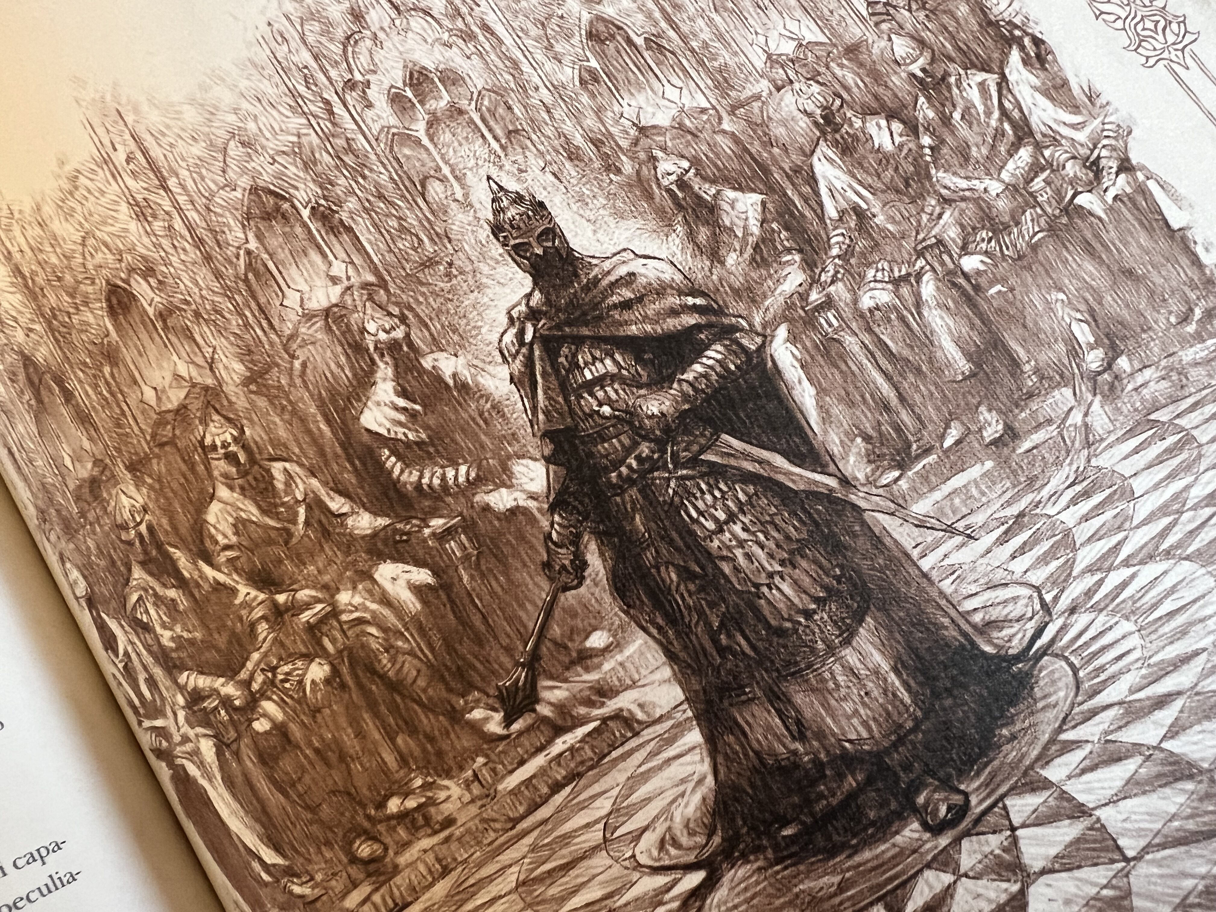 Alcune delle splendide illustrazioni che impreziosiscono il manuale: i Nazgul...
