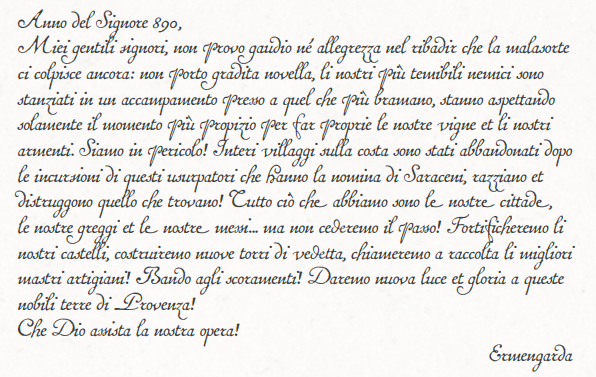 Testo introduttivo 890 Anno Domini