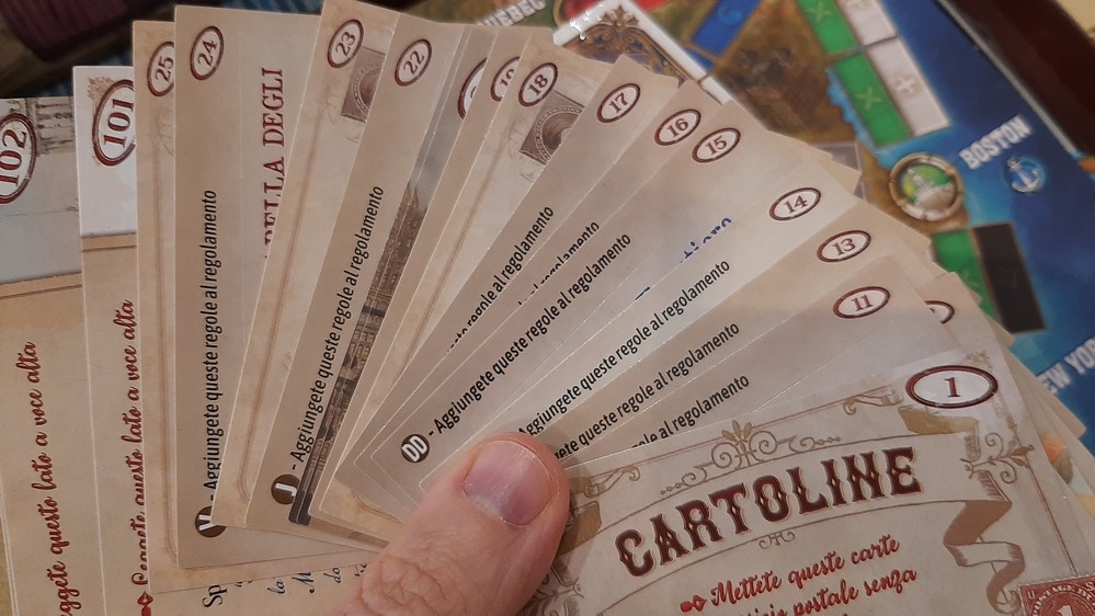Ticket to Ride Legacy cartoline