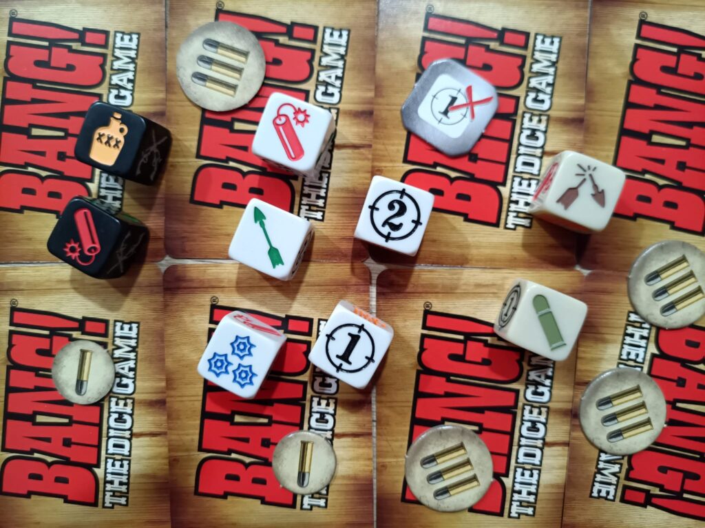 I dadi di BANG! Dice Explosion.