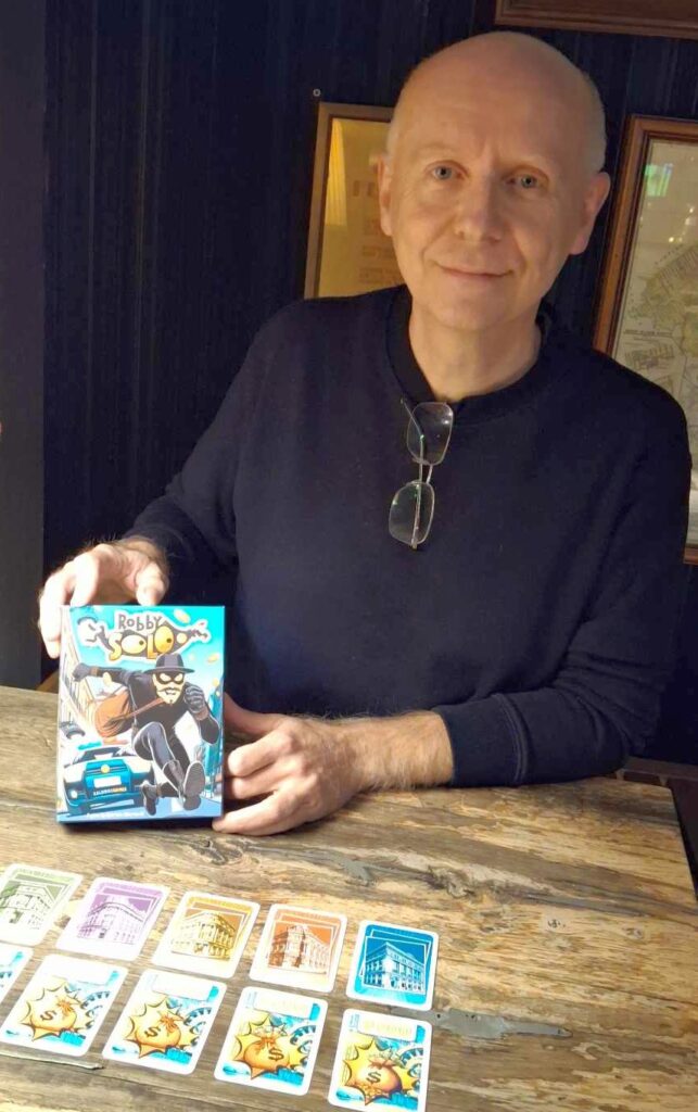 Spartaco Albertarelli con il suo gioco