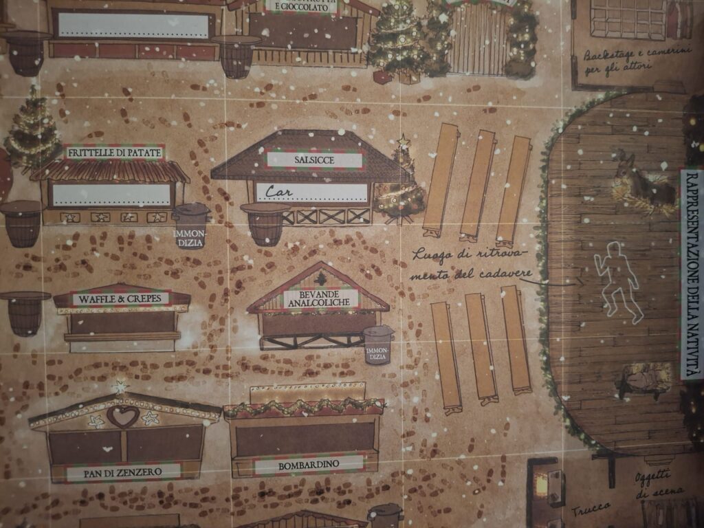 La mappa del mercatino in Delitto sotto la Neve