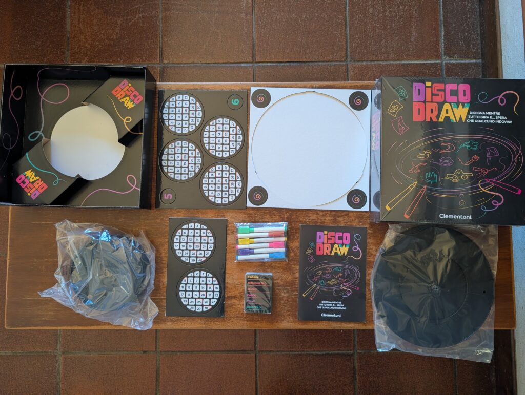 contenuto scatola Disco Draw 